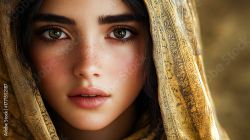 Biblical woman character illustration