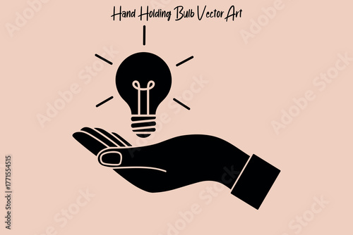 hand holding light bulb vector
