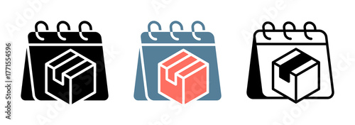 Product Scheduling Icon Collection Set  Glyph & Mixed Style  