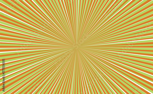 Radiant sunburst design with vibrant color spectrum and bold typography elements