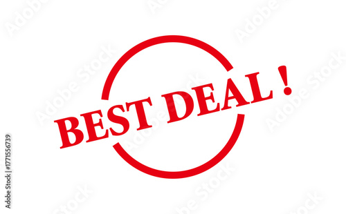 BEST DEAL ! - BEST DEAL ! words written on Red Rubber Stamp 

