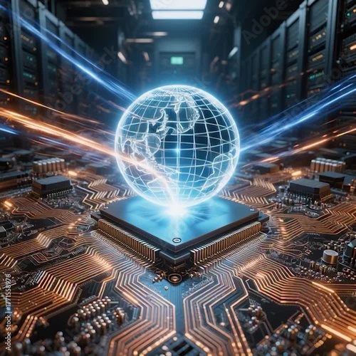 Global Network Connectivity and Digital Transformation with Advanced Technology.