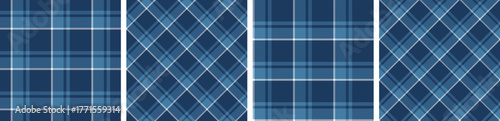 Tartan pattern set.checkered fabric texture background.