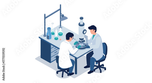 Scientists conducting research in a modern laboratory setting