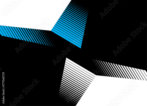Broken divided vector background. Design element for interior, advertising, packaging, covers, printing. Modern pattern of sharp striped shapes, crystals, spikes, ice, teeth. Place for text