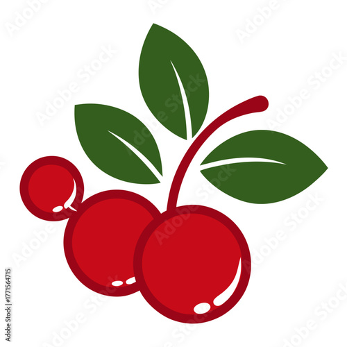 cranberry silhouette on white background