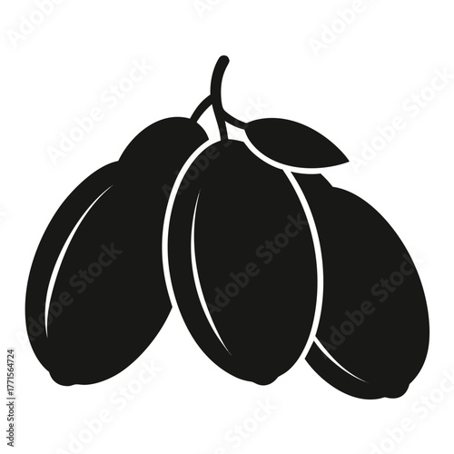 dates silhouette on white background
