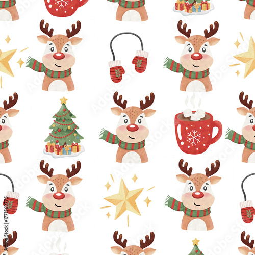set of christmas animals