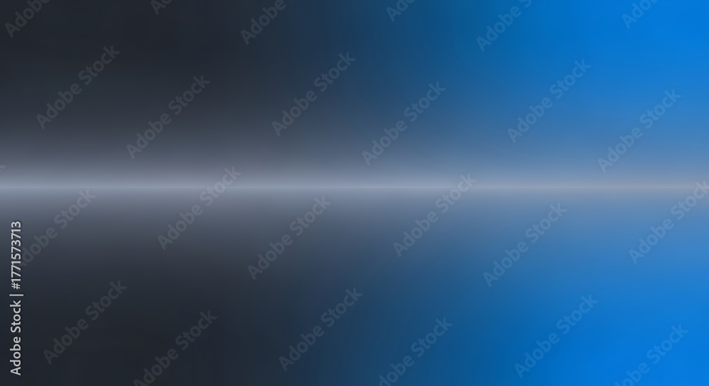 Fototapeta premium Abstract Blue and Gray Gradient with Horizontal Light Streak.