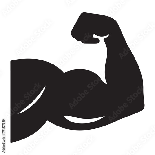 Arm biceps icon vector