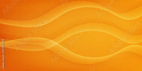 Orange Abstract Wave Background with Smooth Gradient Flow