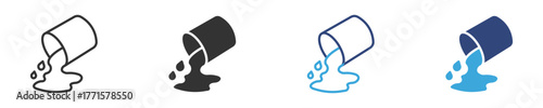 Spill icon set, Oil spill icon, vector illustration . 
