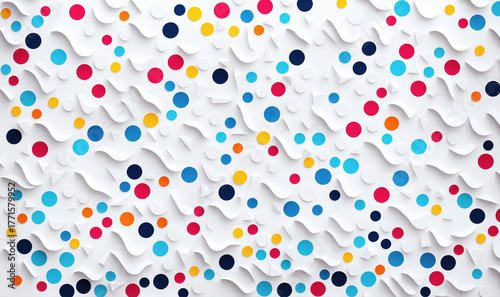 colorful polka dot shapes o...