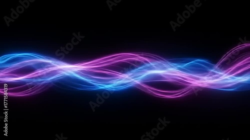 Colorful light waves creating dynamic visual patterns