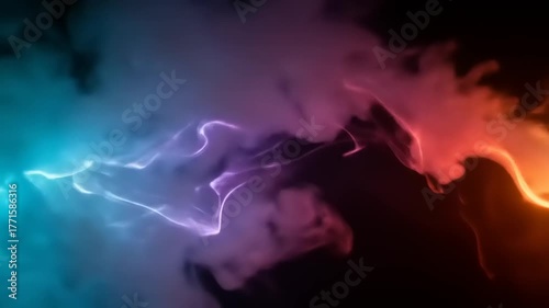 Colorful smoke swirls creating an abstract background