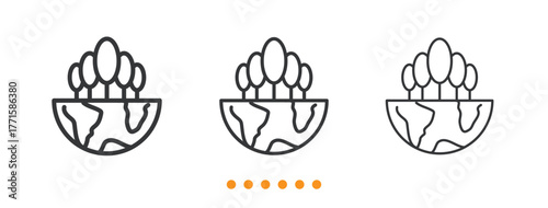 Global Environment Conservation icon. Thin line icon vector