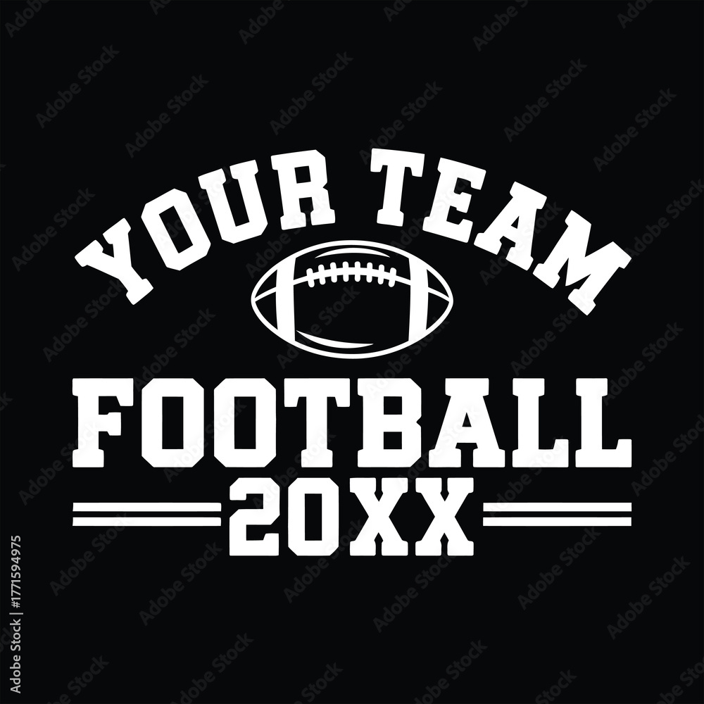 Obraz premium Custom Football Team Year Design