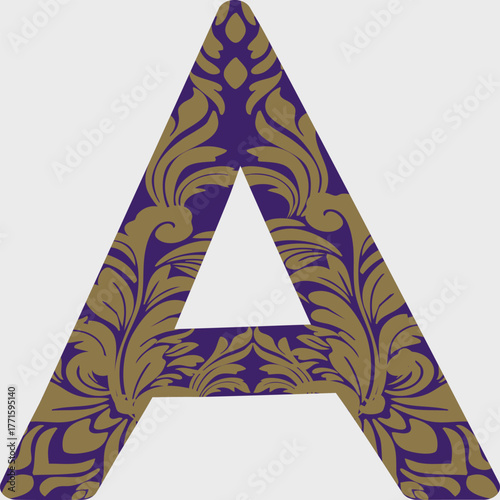 ABC, font, write, text, hand drawn, damask letter a,letter, A,flower