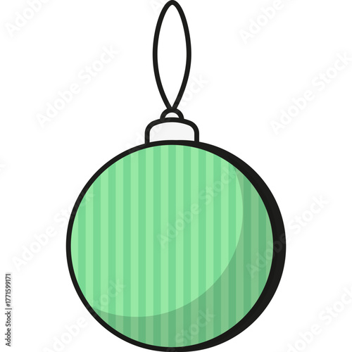 Green Christmas Tree Toy Icon