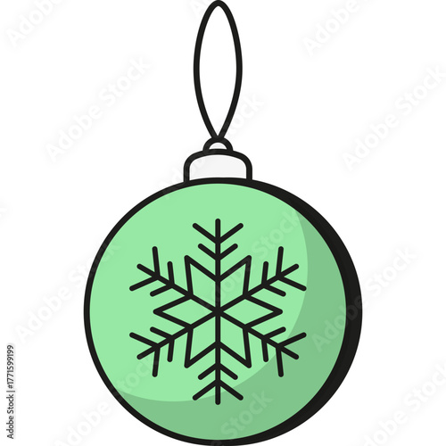 Green Christmas Tree Toy Icon