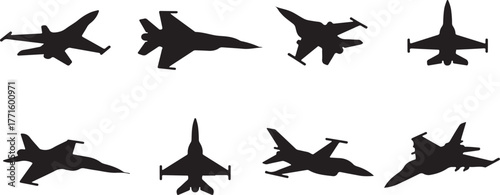 plane silhouettes vector