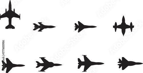 plane silhouettes vector