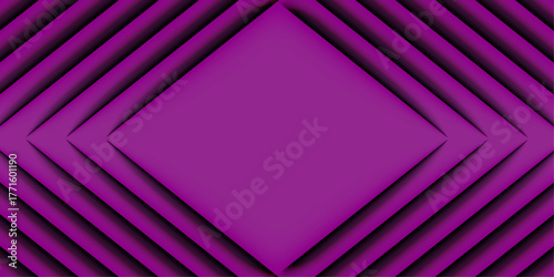 Deep Purple Geometric Diamond Shape pattern line Abstract Background with Shadow Layers purple and white background
