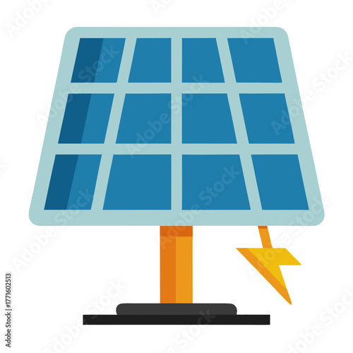 solar panel on a white background