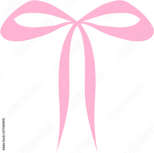 Cute Pink Bow Decorative Element, Cute Pink Ribbon Clipart