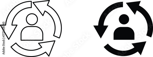 life cycle  icon vector graphic illustration  with white background flat hand made icon fill icon .