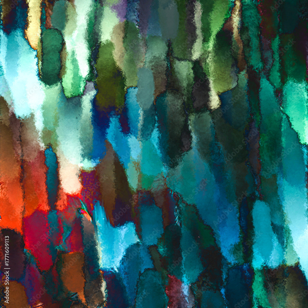 Naklejka premium Abstract colorful artistic painting, grunge texture background