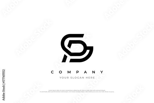 PS or SP Monogram Logo Design