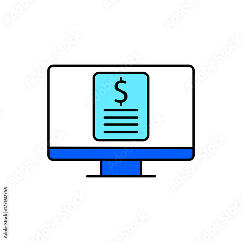 Icon of Monitoring and Supervision Process, isolated against a clean background.