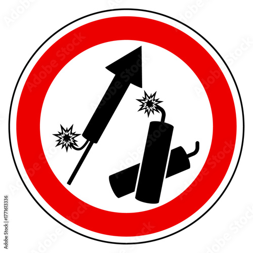 Vektor - Verkehrsschild - Feuerwerksverbot