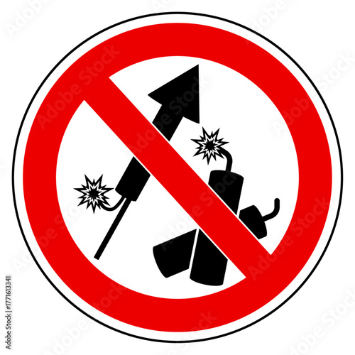 Vektor - Verkehrsschild - Feuerwerksverbot