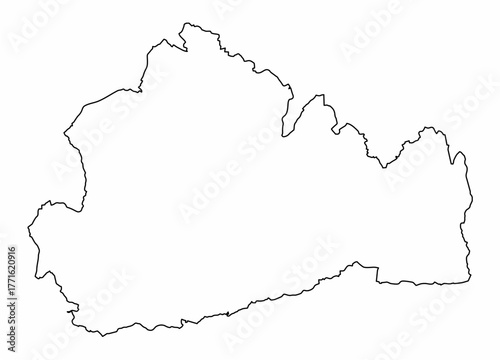 Surrey county outline map