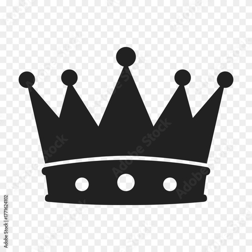 royal crown flat vector icon