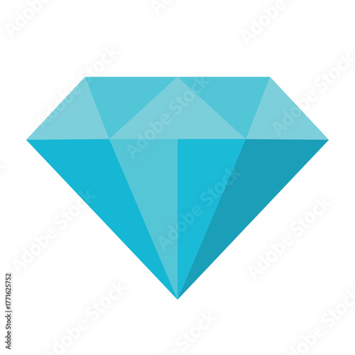 diamond gem color flat  illustration