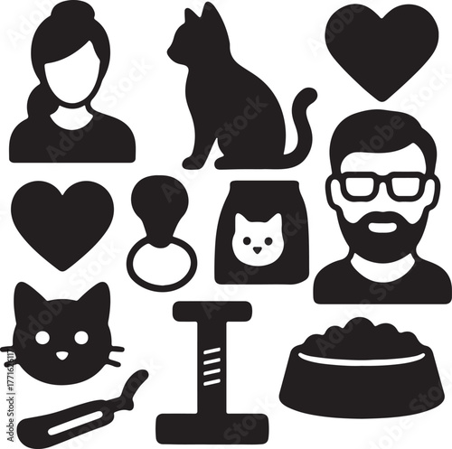 set of funny faces
set of people icons
set of funny cartoon people