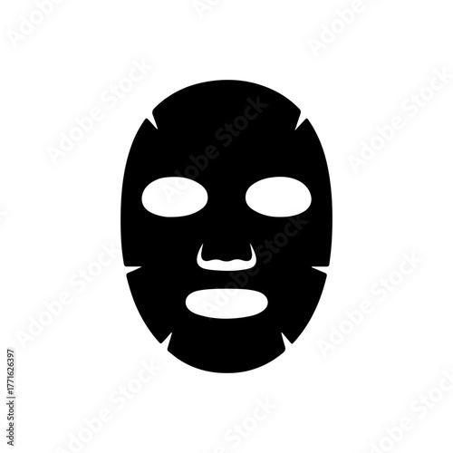 Cosmetic Sheet Face Mask Icon - Skincare and Beauty Treatment	