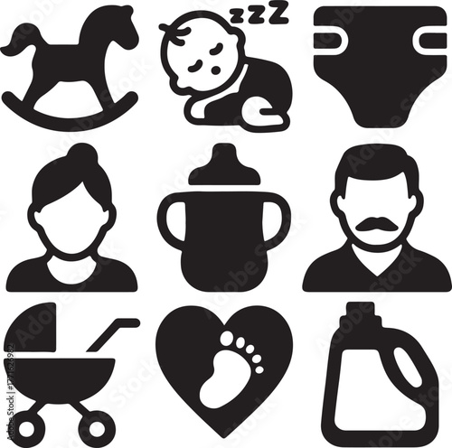 set of funny faces
set of people icons
set of funny cartoon people