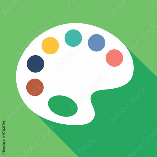 palette of colors flat illustration