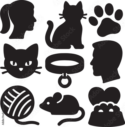 set of funny faces
set of people icons
set of funny cartoon people