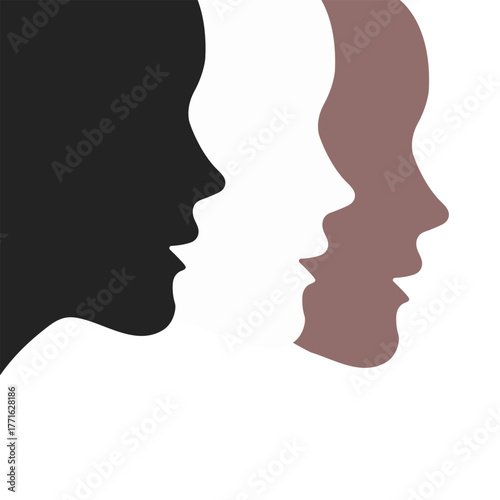  female community women's history month colorful illustration