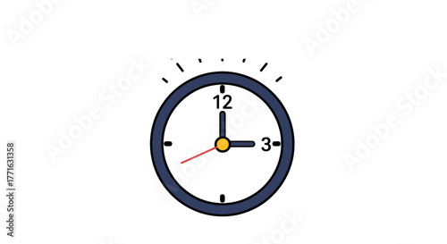 The clock shows the time with hour, minute, and second hands against a transparent background. Time is of the essence.
