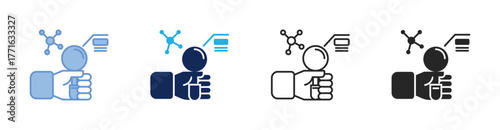 Information Retrieval Icon Collection Featuring Multiple Styles