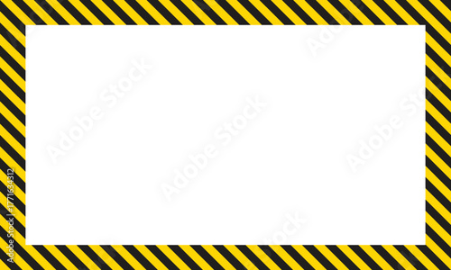 Danger Zone Frame Vector Template Background