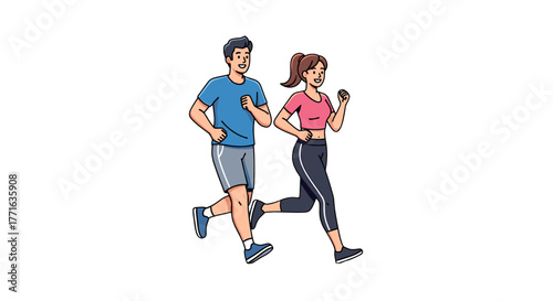 couple running and working out.