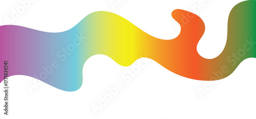 Colorful Gradient Blob Shape on White Background abstract