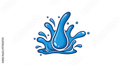 Water splash illustration.